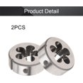 thumbnail image 4 of HUGFEGWE 1/2-13 Round Die, Machine Thread Right Hand Threading Die, Alloy Tool Steel 2pcs CJB91-23418, 4 of 7