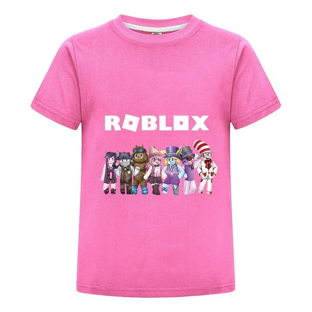 Camiseta de Roblox para Niños Ninas de 4 a 12 Años, Playera Infantil Gamer de Algodón con Gráfico, Ropa de Moda para Verano, Regalo para Cumpleaños y Navidad