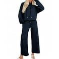 thumbnail image 3 of Pincandy Lounge Sets for Women 2 Piece Funnel Neck Sweatshirt Wide Leg Pants Fall 2025 Travel Sweatsuits Tracksuits, 3 of 6