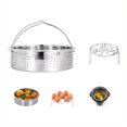 thumbnail image 2 of Billuyoard 3 Pieces/Set Steamer Rack Multifunctional Mirror Cooker Steam Fish Bun Accessories Polished Pressure Basket Meat Type2 NO2, 2 of 6