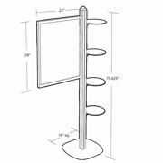 Sky Tower Display Kit with 22W x 28H Slide-in Frame and Four Round Shelves