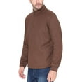 thumbnail image 3 of BC Clothing Men’s Bonded Fleece Lined Body Lined Quarter Zip Pullover Top (Brown, Large), 3 of 6