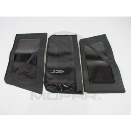 - Mopar 82213830 Soft Top Window Kit Jeep Wrangler Two Door Black Standard Fabric