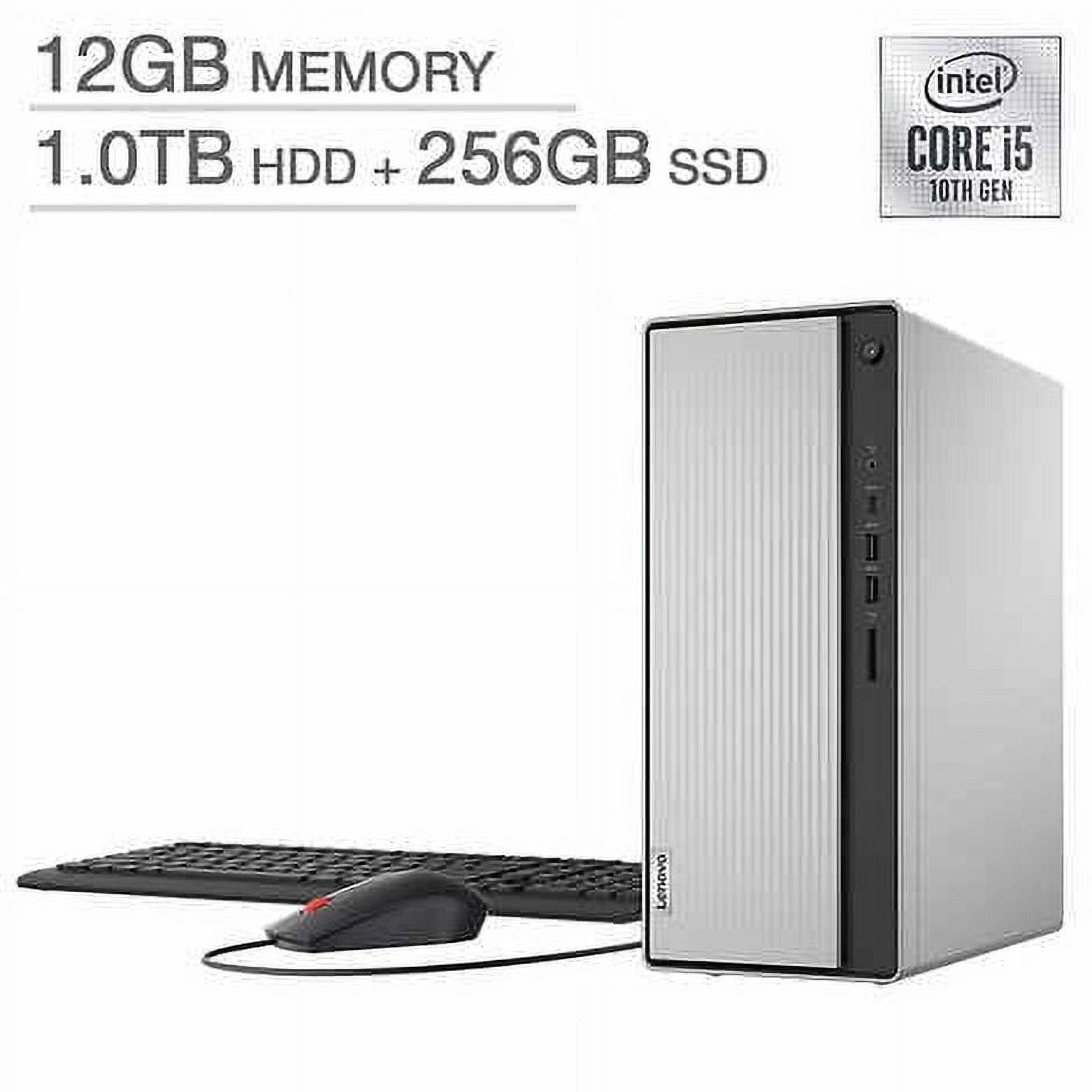 Lenovo IdeaCentre 5 Desktop Computer, Intel Core i5 10th Gen i5-10400,12GB  RAM DDR4 SDRAM, 1TB HDD+256 GB SSD, Mineral Gray - Walmart.com