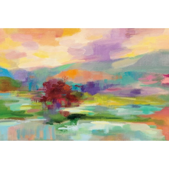 Art.com Sunset Lake Hues Art Print by Silvia Vassileva, 18" x 12"