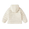 thumbnail image 4 of Jalioing Puffer Jacket for Kids Winter Lightweight Long Sleeve Zipper Up Thermal Coat Solid Color Hooded Puffy Outerwear, 4 of 7