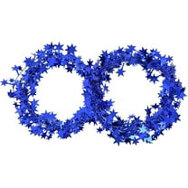 Triani 2Rolls 50Ft Small Star Garland with Wire for Christmas Tree Wedding Party Decoration Star Wire Garland Festive Ornament Accessories(Blue)