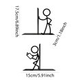 thumbnail image 2 of 2Pcs Decorative Bookend with Stick Figure, Metal Stickman Bookend, Decorative Book Support for Office School Library and Book Lover Decor, 2 of 10