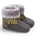 thumbnail image 4 of Honeeladyy Toddler Kid Shoes Winter Toddler Baby Boys Girls Leopard Thicken Velvet Snow Gray Clearance under 10$, 4 of 9