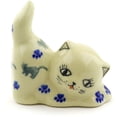 thumbnail image 3 of Polish Pottery 3¼-inch Cat Figurine (Boo Boo Kitty Paws Theme) Hand Painted in Boleslawiec, Poland + Certificate of Authenticity, 3 of 6