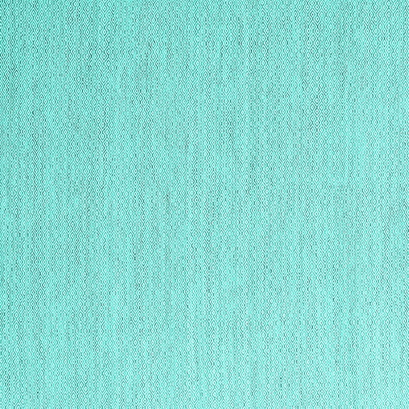 Ahgly Company Indoor Square Abstract Turquoise Blue Contemporary Area Rugs, 6' Square