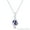 Clear Blue Bead #2, variant on Evil Eye Glass Bead Charm & Chain Necklace in .925 Sterling Silver