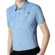 thumbnail image 4 of Camisa de manga corta para hombre, estilo urbano, secado rápido, corte regular, elegante e informal, solapa azul claro, 4 of 9