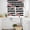 Black, variant on Pink Flowers Kitchen Curtains Sets for Windows 24 Inch Length, Spring Floral Butterflies Black White Striped Farmhouse Rod Pocket Window Treatments Tier Curtains and Valances Set for Bedroom/Bathroom