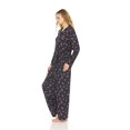 thumbnail image 5 of EZI Womens Long Sleeve Floral Super Soft Stretch Fleece Pajamas, 5 of 6