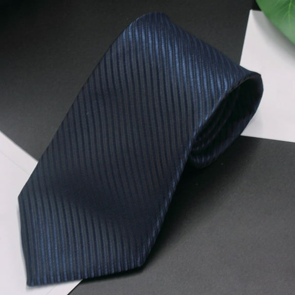 Wancir Men's Jacquard Polyester Tie 3.15 Inch Width Solid Color for Business Formal