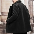 thumbnail image 5 of Men's Autumn/Winter Casual Lamb Wool Lapel Jacket In Solid Color Vintage Outdoor Coat With Fabric, 5 of 9