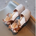 thumbnail image 4 of Actoyo Girls Dress Shoes Back Bow Mary Jane Wedding Flower Low Heels Glitter Sequins Princess Ballet Flats Shoes Champagne for Kids, 4 of 14
