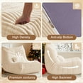 thumbnail image 5 of Bean Bag Chair for Adults with Lumbar support pillow, Memory Foam Giant Bean Bag Sofa with Corduroy Material Lazy Sofa for Living Room Bedroom Dorm Office, White, 5 of 7