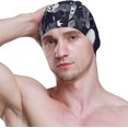 thumbnail image 3 of FYBTO Swimming Cap Skull Crow Ethnic Paisley Flower Adult FYBTO Polyester, 3 of 4