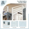 thumbnail image 5 of Walsunny Loft Bed Full Metal Bunk Bed with Desk Guardrail Secured Ladder for Adults Girls Boys Bedroom Loft Dormitory,White, 5 of 7