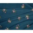 thumbnail image 4 of oneOone Polyester Lycra Dark Teal Blue Fabric Leaves & Floral Artistic Fabric For Sewing Printed Craft Fabric By The Yard 56 Inch Wide, 4 of 4