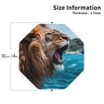 thumbnail image 2 of Kdxio Ice Blue Coastal Lion Funny Coasters,4 Pcs Leather Coasters,Housewarming Gifts,Protect Furniture from Water Marks Scratch and Damage, 2 of 6