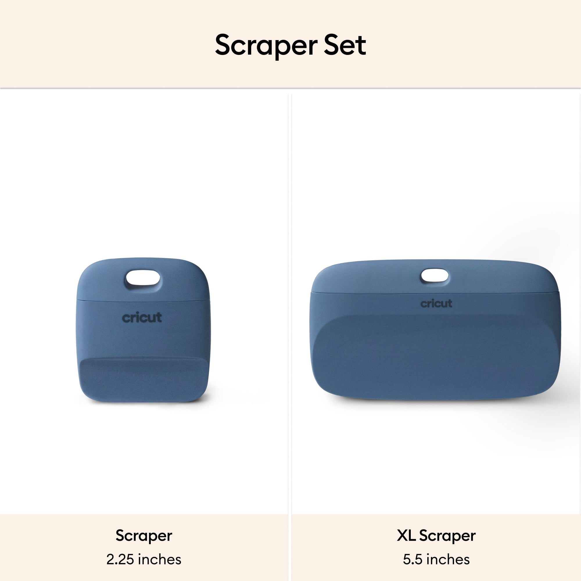 Cricut Scraper Set 2 Count, Blue - Includes 2.25-inch and 5.5-inch Tools