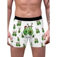 thumbnail image 1 of Seyurigaoka Men’ s Underpants Cartoon Patterns Print Middle Waist Boxer Briefs, 1 of 6