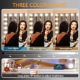 thumbnail image 2 of Hasipu Vanity Mirror with Lights, 32" x 24" Hollywood Mirror, Makeup Mirror with 17 Dimmable Bulbs and 10X Magnification, 3 Colors Modes, Touch Control, USB Charging Port, Type-C (Round White), 2 of 7