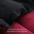 thumbnail image 4 of Aisbo Red/Black King Size Comforter Set,3-Pieces Reversible Comforter Set Soft and Lightweight,All Season Down Alternative Bed Comforter with 2 Pillow Shams, 4 of 7