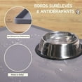 thumbnail image 3 of Silicone Cat & Dog Food Mat for Floors Waterproof, Anti-Slip Dog Bowl Mats for Food and Water, Pet Feeding Mats with Lip to Prevent Spills, Pet Placemat for Messy Drinkers to Protect Floors, 3 of 7