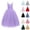 Purple, variant on Gunia Flower Teen Girl Dress Sleeveless Fashion Mesh Lace Suspender Puffy Birthday Wedding Purple Dress For Girls 3-14 Years