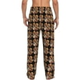 thumbnail image 3 of Daiia Wild West Cowboy Skull Men's Sleep Pant with Pockets and Drawstring,Pajama Pants-Large, 3 of 9