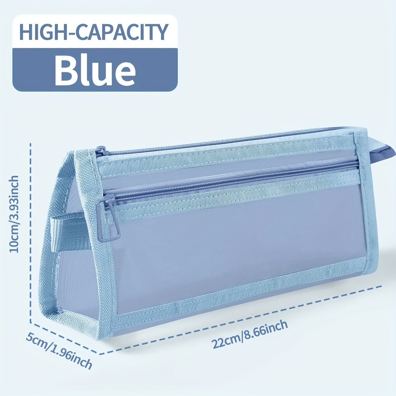 1Pcs/1Pcs Clear Double-layer Pencil Pouch Marker Pouch, Travel Makeup Bag, Cute Transparent Stationary Organizer Pen Bag for Adult Office College