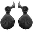 thumbnail image 1 of 88-251 Pair of Iron Shell Shutter Lag Tiebacks, 1 of 1