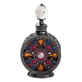 thumbnail image 1 of Botella de perfume vintage tachonada de diamantes 15ML Artesanía de galvanoplastia - Negro Jinwen Botella de spray de perfume vacía, 1 of 6