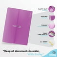 thumbnail image 4 of Enday Accordion Folder with Pockets Accordian A4 Paper Organizer & Document Holder, Purple 1 Pack, 4 of 7