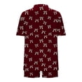 thumbnail image 2 of Fengqque Womens 2 Piece Sets Shirt Cardigan Short Sets Summer Printed Two Piece Outfits Beach Vacation Set Wine-B L(L), 2 of 6