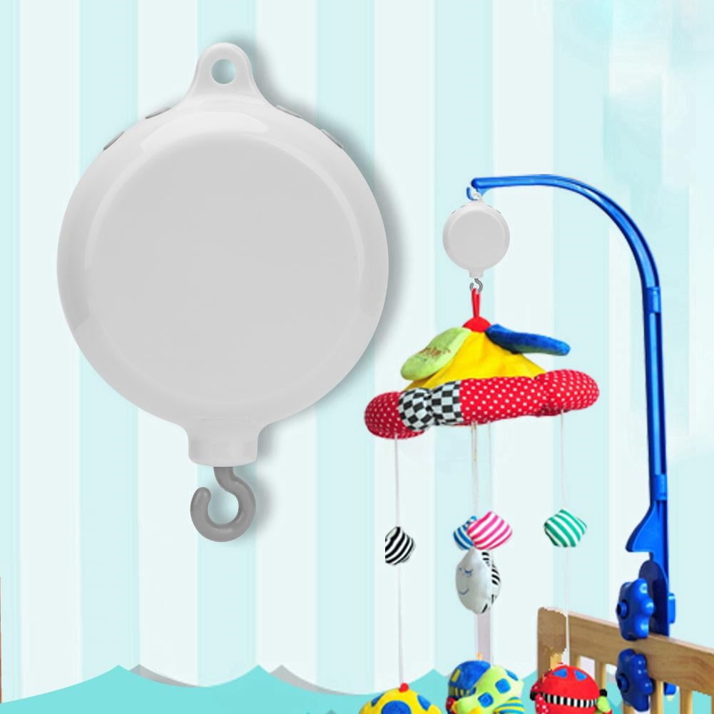 LNGOOR Baby Crib Baby Bedding Battery-Operated Musical Mobile Rotary Music Box Plays 35 Tunes Volume Adjustable (Without Arm),Newborn Hanging Melody Toys for Crib Bed Bassinet Stroller Rail