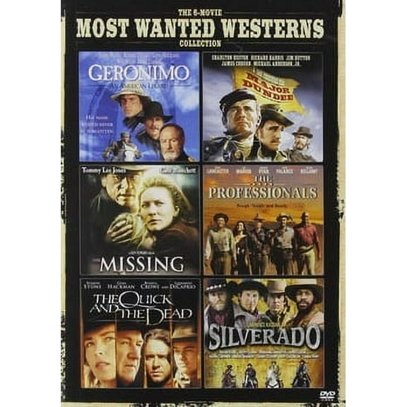 The 6-Movie Most Wanted Westerns Collection: Geronimo / Major Dundee / The Missing / The Professionals / The Quick and The Dead / Silverado (DVD Sony Pictures)
