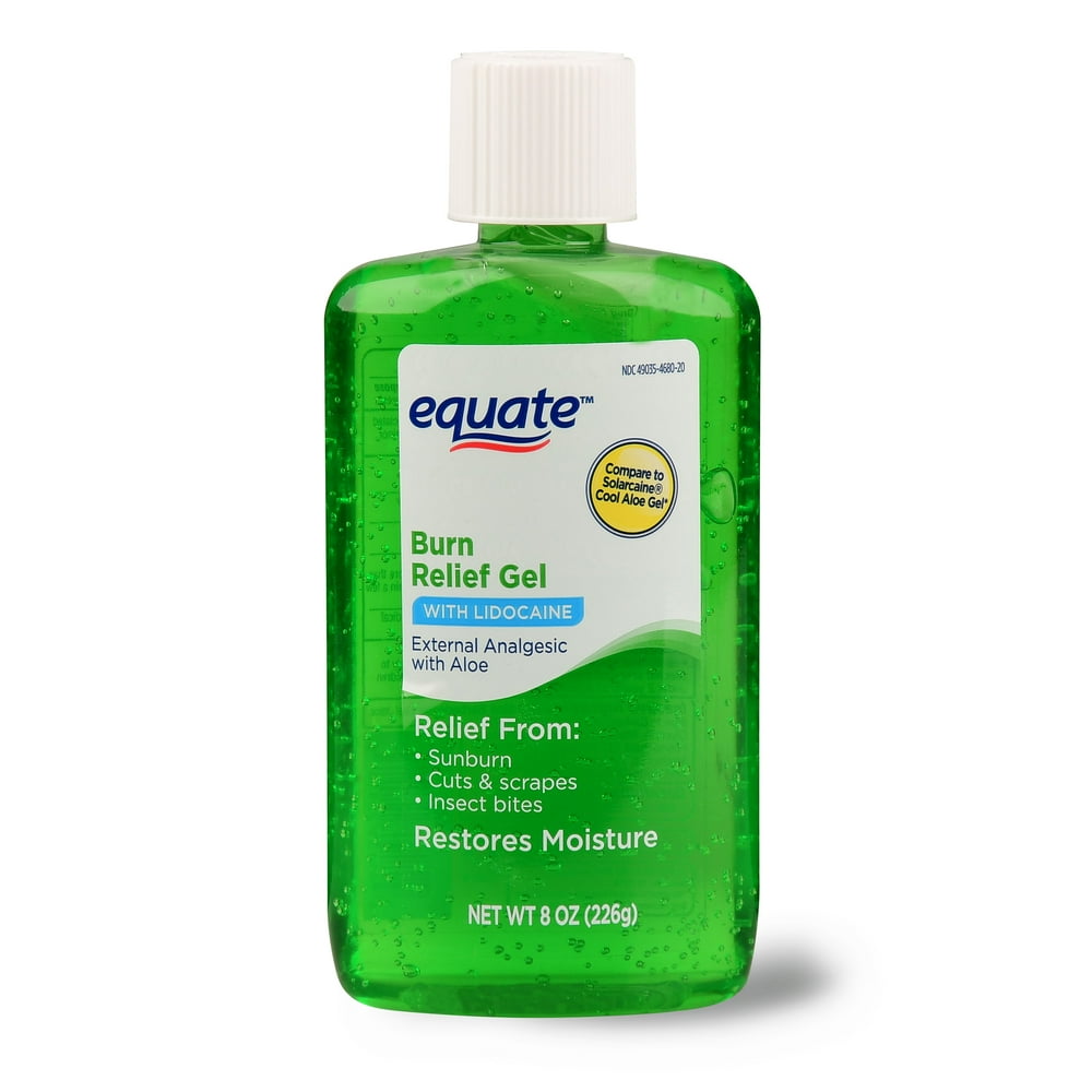 Equate Burn Relief Gel with Lidocaine, 8 oz