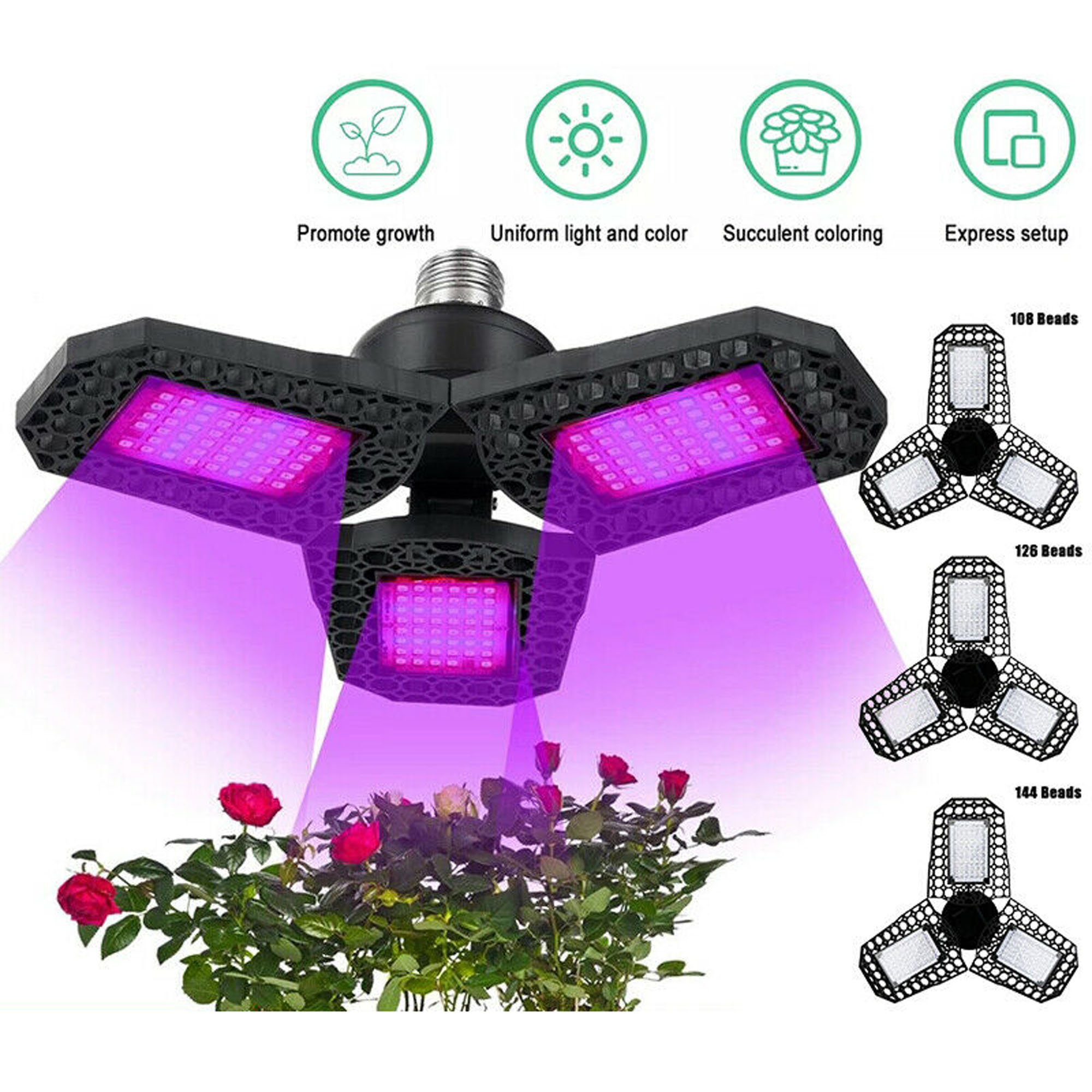 SAYFUT LED Grow Light with Full Spectrum Wavelength, High Performance Plants Light, Dual Mode