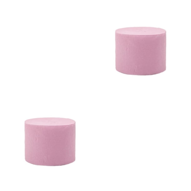 Naiovety Serpentinas de papel crepé plisado DIY largo colorido guirnalda telones de fondo Pastel fiesta banda cinta para Baby Shower luz Rosa claro 2piezas