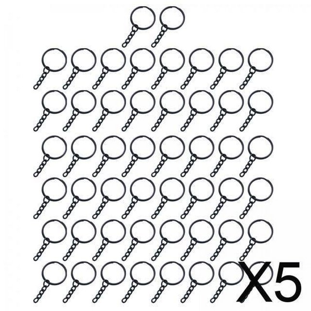 Llaveros divididos,Llaveros partidos de 1 pulgada a granel con juego de cadena,llaveros Anillos Anillos abiertos Conectores,Suministros para hacer llaveros con manualidades DIY,Accesorios de