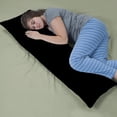 thumbnail image 2 of Crescent Multiple Colors – Burgundy and Black Body Pillowcase- 100% Cotton 200 Thread Count 21"x 54", 2 of 5