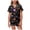 Black, variant on NIEWTR Kids Halloween Pajamas Halloween Loungewear Short Sleeve Lapel Top and Shorts Homewear Girls' Pajama Sets