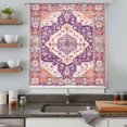 thumbnail image 5 of Orange Purple Boho Sheer Curtains 54 Inches Long, Ethnic Geometric Southwest Light Filering Curtains, Breathable Simi Curtain Privacy Drapes for Kitchen Bathroom Lightweight Small Window Treatment, 5 of 9