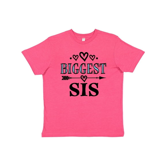 Inktastic Biggest Sis Girls Sister Announcement Youth T-Shirt