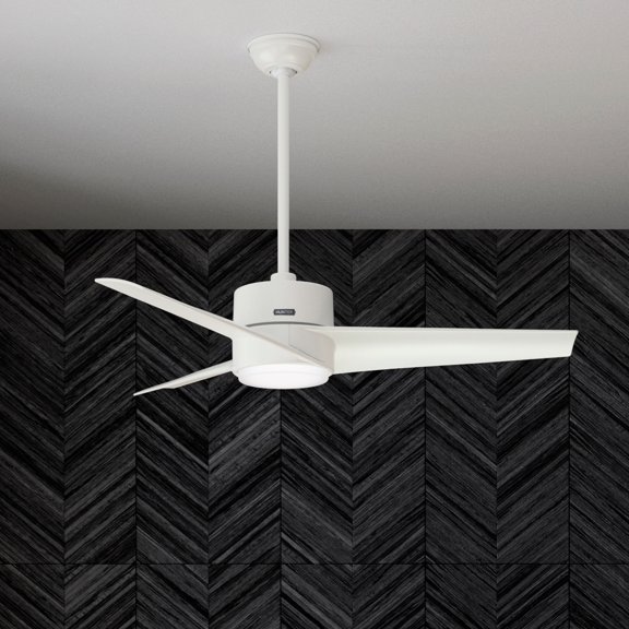Restored Hunter Fan 54 inch Casual Fresh White Indoor/Outdoor Ceiling Fan with LED Light Kit for Porch, Farmhouse, Bedroom, Living Room/Family Room, Dining Room, Kitchen, Office (Refurbished)